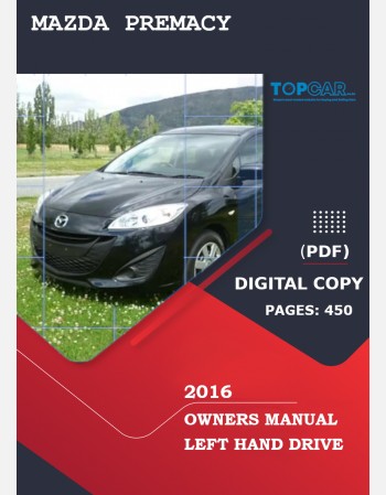 mazda premacy 2016 owners manual